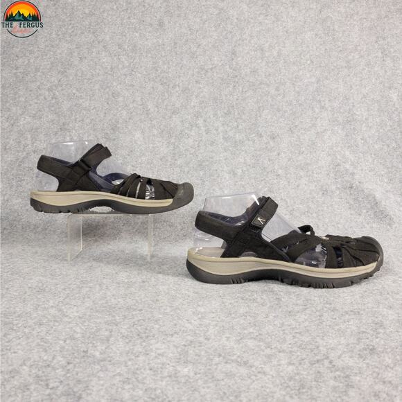 Keen Rose Strappy Sandals Black Adjustable Hook And Loop 1008783 Women's Size 8 - Picture 3 of 12